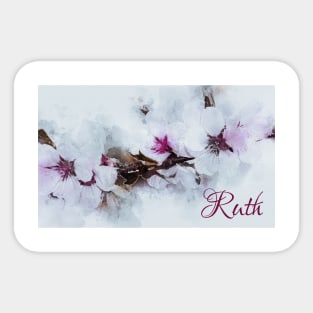 Cherry Blossom Designer Artwork Name Ruth Sticker